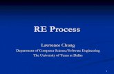 RE Process - University of Texas at Dallaschung/SYSM6309/process.pdf · 2020. 1. 21. · RE Process: A RE Process Maturity Model. Based on CMM. Level 1 - Initial Ad-hoc requirements