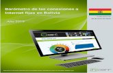Barómetro de las conexiones a Internet fijas en Bolivia · 2020. 1. 30. · conexiones a Internet fijas: Tigo y Entel. 2.2 Velocidades de descarga En 2019, la velocidad media de