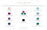 LolaRoseStoneMeanings · 2018. 3. 1. · Rose Quartz Love and Peace Pink Persian Agate Change and Intellect CY CMY Dark Amethyst Spirituality and Peace Lapis Lazuli Communication