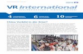 VR International Nummer 5 | Mai 2020 VR international · sich in der Corona-Krise noch einmal zu. Lateinamerika im Sog der kriSe indien Setzt auf Öffnung ChanCenmarkt 4 6 10 Vietnam