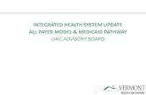 INTEGRATED HEALTH SYSTEM UPDATE ALL PAYER ...dail. ... 5. Medicare Innovation Waivers 6. Infrastructure Payment Waivers 7. Fraud and Abuse Waivers 8. Request for Additional Waivers