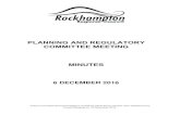PLANNING AND REGULATORY COMMITTEE MEETING MINUTES · 2017. 1. 18. · planning and regulatory committee minutes 6 december 2016 page (1) report of the planning and regulatory committee