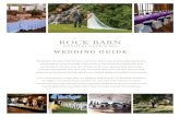 ROCK BARN...WEDDING GUIDE ROCK BARN COUNTRY CLUB & SPA Rock Barn Country Club & Spa is a full service banquet and catering facility, equipped to accommodate any occasion. The beautiful