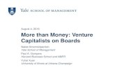 More than Money: Venture Capitalists on Boards...Motivation (1) • Boards of directors of public companies affect financial performance. – Baysinger and Butler (1985) – Yermack