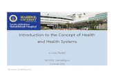 health system 2013.1.4 · Introduction to the Concept of Health and Health Systems อ.บวรศม ลีระพันธ RACM302: เวชศาสตร ชุมชน
