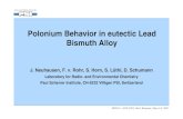Polonium Behavior in eutectic Lead Bismuth Alloy ... Polonium Behavior in eutectic Lead Bismuth Alloy