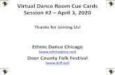 Virtual Dance Room Cue Cards Session #2 – April 3, 2020€¦ · 03.04.2020  · Serbian Open Circle . 2/4 meter. Translation: Fancy Girl’s Circle Dance . A version of the dance