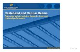 Castellated and Cellular Beams...Castellated beams have often been used for parking garage applications. One of the reasons for this is that the beam can be up to 10% less cost overall,