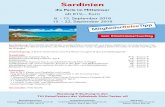 Sardinien · 2017. 11. 7. · Sardinien die Perle im Mittelmeer ab 819,-- Euro Mitglieder Reise ipp kein Einzelzimmerzuschlag Beschreibung: Traumhafte Sandstrände, wunderschöne