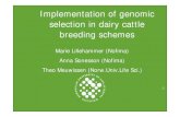 Implementation of genomic selection in dairy cattle breeding … · 2017. 10. 28. · Microsoft PowerPoint - Ppt0000006.ppt [Sola lettura] Author: User Created Date: 6/9/2010 2:50:15