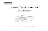 User's Manual - Amazon S3...Thanks for choosing GP-1324D series direct thermal label printer ... CD ( Driver, Nice label software, ... Top cover Paper roll Fixing stand of paper roll