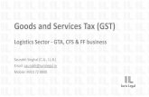 Goods and Services Tax (GST)gandhidham-icai.org/Pdf/Study-material/GST-on-Logistics...Goods and Services Tax (GST) Logistics Sector - GTA, CFS & FF business Saurabh Singhal (C.A.,