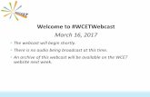 Welcome to #WCETWebcastwcet.wiche.edu/sites/default/files/IMS-Accessibility... · 2017. 3. 20. · Welcome! 3 •Use the question box for questions and information exchange. •Archive,