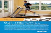 EALT LUB-QUALIT TELOG ARTS 9.27 TREADMILL · periodic service calls. If you are looking to improve cardio fitness, shed a few pounds or just stay toned and fit, the 9.27 delivers.