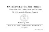 AIRCRAFT PROCUREMENT AIR FORCE Committee Staff …UNCLASSIFIED 3 UNCLASSIFIED AIRCRAFT PROCUREMENT AIR FORCE For construction, procurement, and modification of aircraft and equipment,