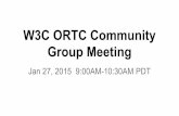Group Meeting W3C ORTC Community · 2015. 1. 27. · Simulcast (but not SVC) will be enabled today to reduce bandwidth consumption. To allow people to see you in the contact list