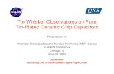 Tin Whisker Observations on Pure Tin-Plated Ceramic Chip … · 2002. 7. 3. · June 25, 2002 Tin Whisker Observations on Pure Tin-Plated Ceramic Chip Capacitors 3 Why ANOTHER Paper