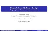 Object Oriented Software Design - Polymorphism, Abstract ...retis.sssup.it/~lipari/courses/oosd2010-1/06.java.pdf · Title: Object Oriented Software Design - Polymorphism, Abstract
