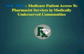 H.R. 4190 Medicare Patient Access To Pharmacist Services ... 4190 presentation.pdf · H.R. 4190 - Background Millions of Americans lack adequate access to primary health care in U.S.