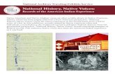 National History, Native Voices - National Archives …...National Archives Traveling Exhibits Service NATES@nara.gov 816.268.8088 Exhibition Details Content: 35-45 framed facsimile
