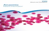 Anaemia - transfusionguidelines.org€¦ · Anaemia due to a problem in the bone marrow, where red cells . are made: this can be caused by many different diseases, for example: •