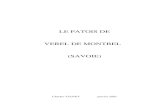 le patois de Verel de Montbelpatois.petit.bugey.free.fr/textes/patois-pdf/pat_verel.pdf · 2010. 6. 15. · Patois de Verel de Montbel : utilisation du glossaire Charles Vianey 2/47