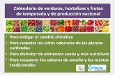 Presentación de PowerPointalimentarelcambio.es/wp-content/uploads/2019/06/... · Calendario de verduras, hortalizas y frutas de temporada y de producción nacional •Para mitigar