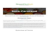beta-Carotene€¦ · beta-Carotene This Smart Search PDF was created based on 1 research topic. There are a total of 53 ... Breast Cancer: Prevention 30 3 Breast Cancer 21 3 Bone