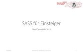 SASS für Einsteiger...SASS (indented syntax) SCSS 06.06.2015 Bernhard Kau | @2ndkauboy | kau-boys.de 6 SASS hat zwei Syntaxen nav ul margin: 0 padding: 0 list-style: none li display: