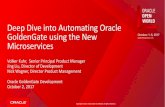 CON6569 Automating New GoldenGate Microservices · 2020. 9. 3. · Deep Dive into Automating Oracle GoldenGate using the New Microservices Volker Kuhr, Senior Principal Product Manager