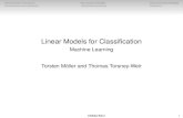 Linear Models for Classification - univie.ac.atvda.univie.ac.at/.../19s/LectureNotes/04_classification.pdfDiscriminant Functions Generative Models Discriminative Models Generalized