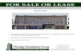 FOR SALE OR LEASE - LoopNet...FOR SALE OR LEASE 100 Riverview Center P.O. Box 2141 Middletown, CT 06457 (860) 344‐5551  brendan@hardingdevelopment.com