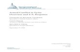 Armed Conflict in Syria: Overview and U.S. Response€¦ · end Syria’s chemical weapons program. As of September 2014, all declared chemical weapons had been removed from Syria,