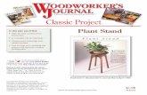 WJC019 Plant Stand · 2019. 4. 9. · Thank you for purchasing this Woodworker’s Journal Classic Project plan. Woodworker’s Journal Classic Projects are scans of much-loved woodworking