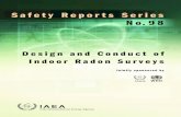 Safety Reports Series No. 98 · Indoor Radon Surveys Jointly sponsored by Safety Reports Series Safety Reports Series No. 98 No. 98 ... Glossary and a status report for safety standards