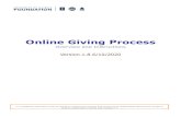 Online Giving Process · ONLINE GIVING PROCESS OVERVIEW AND INSTRUCTIONS New Online Giving Pages/Sites 3 ** Confidential information must be stored in a secure environment and should