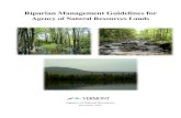 Riparian Management Guidelines for - VT Fish & Wildlife...management of riparian areas to protect, restore or enhance riparian area functions and values. • Ensure consistent management