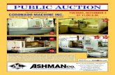 01 - Ashman Companyashmancompany.com/auctions/120412/brochure.pdf · 01 999 01 000 2-T XIS ... turret, tailstock, 12" 3-jaw chuck, Jorgensen chip conveyor, coolant. CINCINNATI Milacron