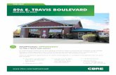896 E. TRAVIS BOULEVARD...896 E. TRAVIS BOULEVARD FAIRFIELD, CA 94533 EXCEPTIONAL OPPORTUNITY TO OWN A QUICK LUBE FACILITY An approximately 2,606 square foot building including a below