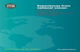 Experiences from national voices - Together 2030 · 2016. 6. 21. · OSSAP SDG-in April 2016 that we were not invited to, but about which we read media reports. We have not been included