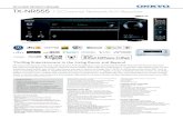 2016 NEW PRODUCT RELEASE TX-NR555 7.2-Channel Network … · 2016. 11. 22. · TX-NR555 7.2-Channel Network A/V Receiver Thrilling Entertainment in the Living Room and Beyond Get