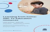 Learning from home: ABC TV Education resources · NSW Department of Education Learning from home: ABC TV Education resources Supplementary activities to support educational content