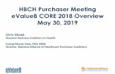 HBCH Purchaser Meeting eValue8 CORE 2018 Overview May …...needed care, getting care quickly, customer service, shared decision-making) Shared Decision Making (SDM) and treatment