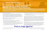 Manufactured Home Rent-to-Own Contracts...2019/10/28  · a rent-to-own contract, or attempt to obtain a waiver from any manufactured home tenant of any protection or right provided
