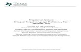 Preparation Manual - Bilingual Target Language Proficiency ......The TExES Bilingual Target Language Proficiency Test (BTLPT) — Spanish (190) is designed to assess whether an examinee