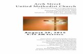 Arch Street United Methodist Churcharchstreetumc.org/wp-content/uploads/2014/06/Bulletin-August-30-2… · 30/08/2015  · OPENING STATEMENT ... for books we will read in 2015 and