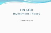 FIN 6160 Investment Theory - Mohammad Kamrul Arefin, MBA ...mkarefin.weebly.com/uploads/2/0/7/9/20793168/inv_theory_lecture_7-8.pdfMinimum Variance Portfolio is the portfolio with