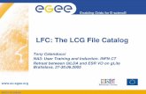 LFC: The LCG File Catalog - Particle Physics · 2018. 7. 6. · LFC: The LCG File Catalog. Retreat between GILDA and ESR VO on gLite. Bratislava, 2730.06.2005 2 Enabling Grids for