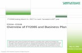 FY2004¯¼†FY2006 Overview of FY2005 and Business Plan 2015/02/03 ¢  Overview of FY2005 and Business Plan