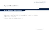 BTEC Specialist qualifications mixed assessment · 2020. 9. 7. · When combining units for the Edexcel BTEC Level 2 Certificate in Front of House Operations (QCF), it is the centre’s